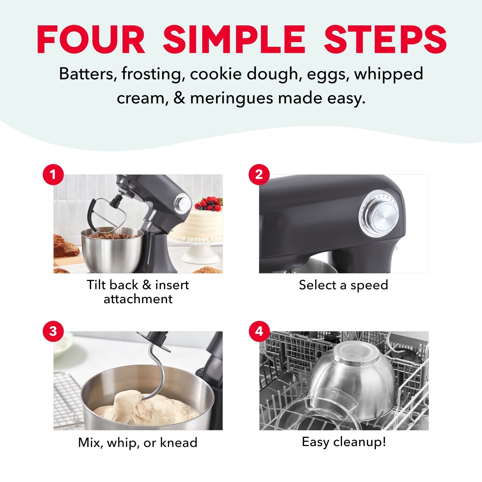 3.5 Qt Tilt Head Stand Mixer
