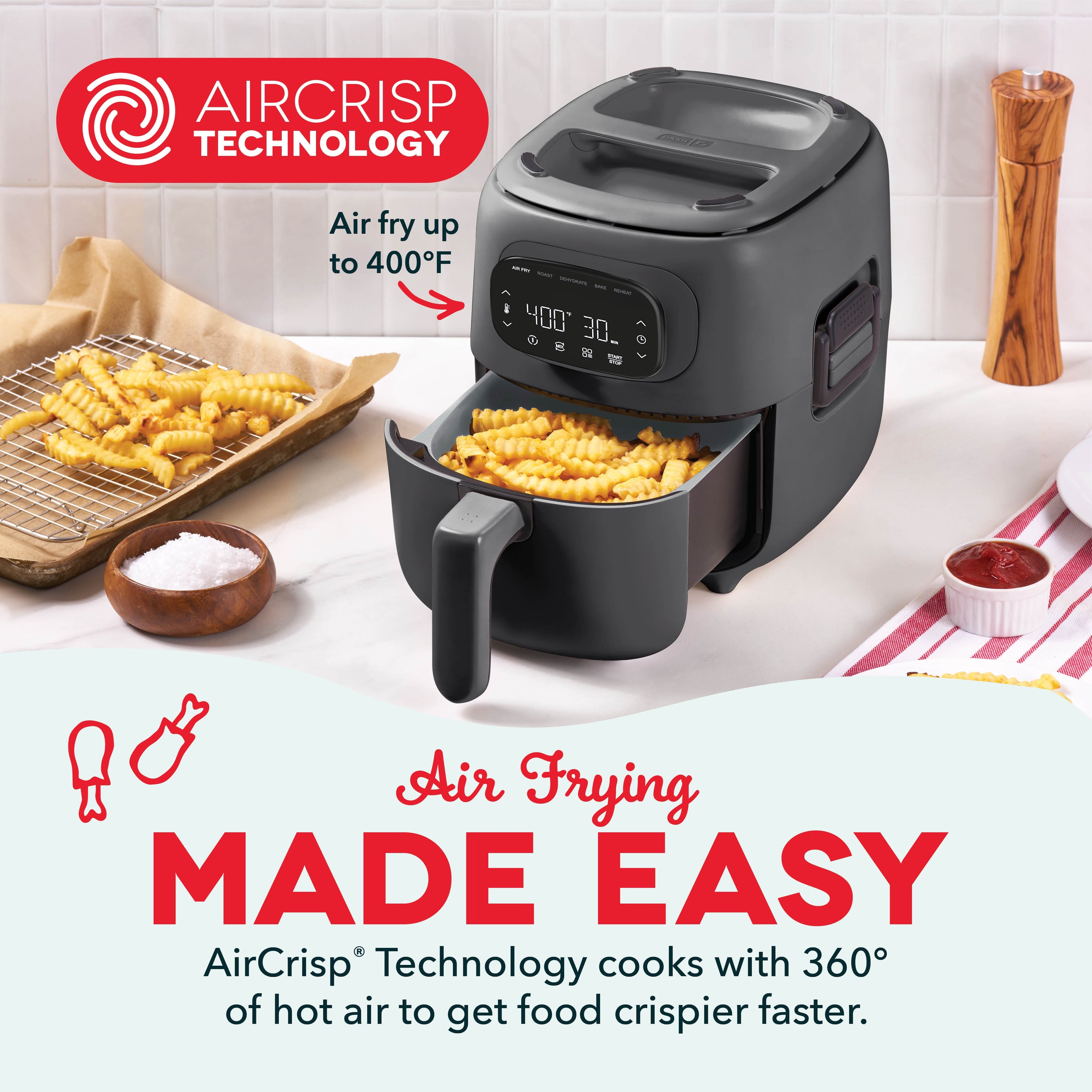 Flip & Fry™ Digital 2-in-1 Grill + Air Fryer