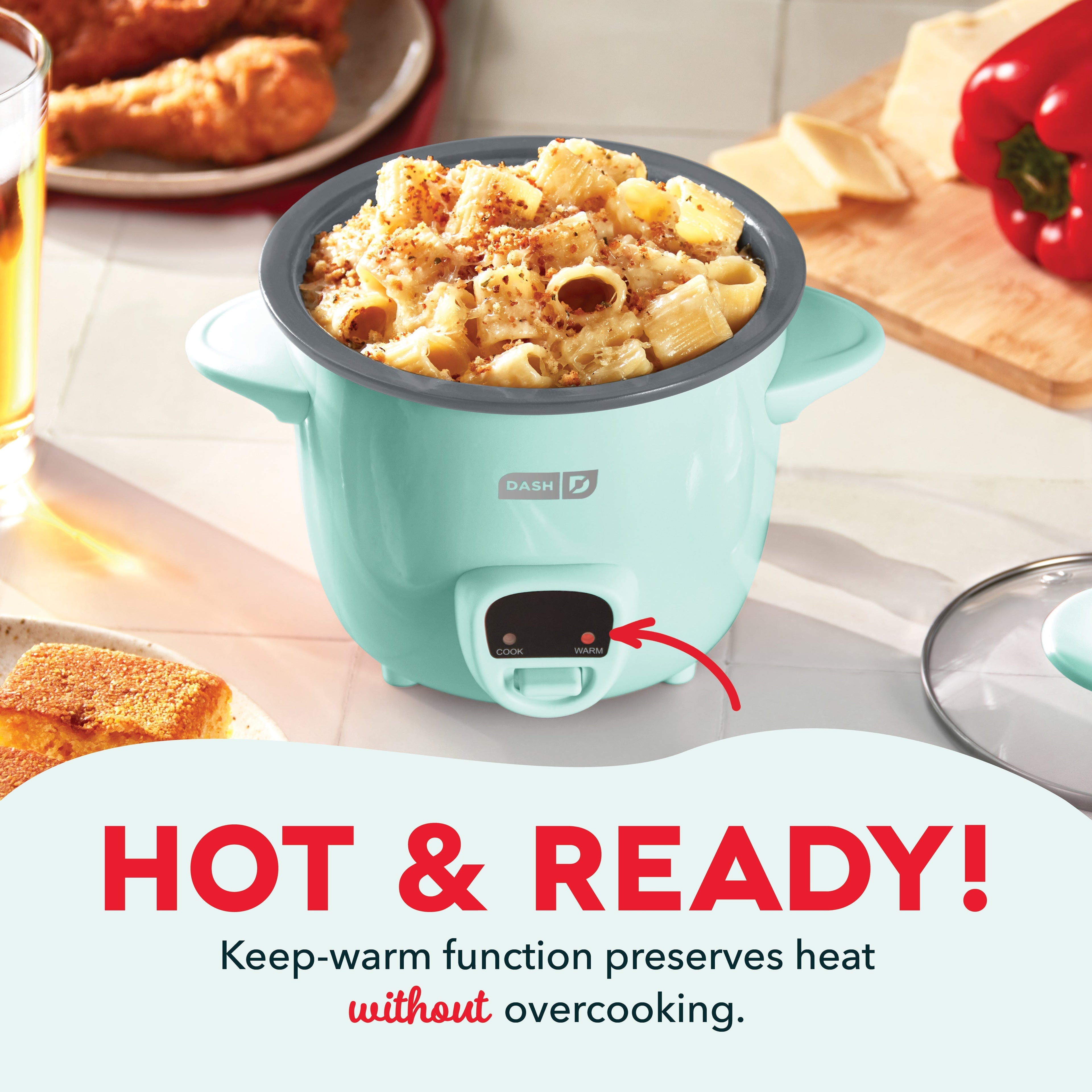 Mini Rice Cooker with Keep Warm