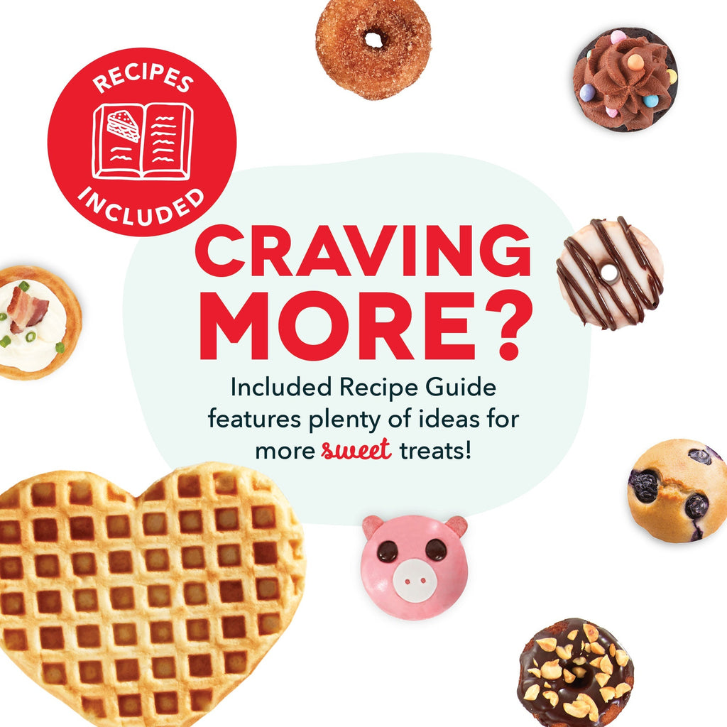 MultiMaker® Treat Maker System: Mini Donut, Mini Cupcake, Heart Waffle